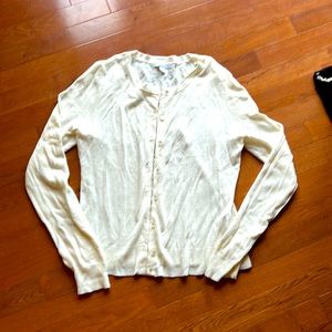 NY&co simple cream cardigan